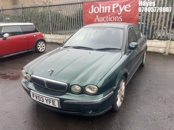 Location: Hayes - 2003 JAGUAR X-TYPE V6 4 Door Saloon REG: FV03YFE, Keys: No, MOT Expiry date: 15/08/2024, 2099 Petrol, 5 Speed Manual Petrol, Former Keepers: 7