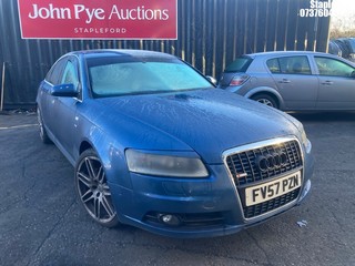 Location: Stapleford - 2007 AUDI A6 S LINE TDI 4 Door Saloon REG: FV57PZN, Keys: No, MOT Expiry date: 08/05/2026, 1968 Diesel, Variable 1 Speed Auto Diesel, Former Keepers: 12