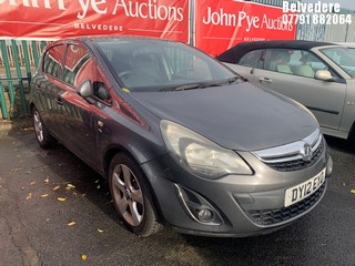 Location: Belvedere - 2012 VAUXHALL CORSA SXI AC 5 Door Hatchback REG: DY12EYO, Keys: No, MOT Expiry date: 06/11/2025, 1398 Petrol, 5 Speed Manual Petrol, Former Keepers: 6