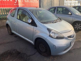 Location: Belvedere - 2006 TOYOTA AYGO+ VVT-I 3 Door Hatchback REG: SH56XFA, Keys: No, MOT Expiry date: 18/09/2025, 998 Petrol, 5 Speed Manual Petrol, Former Keepers: 10