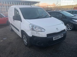 Location: Edinburgh - 2015 PEUGEOT PARTNER 850 S L1 HDI Panel Van REG: AK64PXM, Keys: No, MOT Expiry date: 05/12/2025, 1560 Diesel, 5 Speed Manual Diesel, Former Keepers: 2