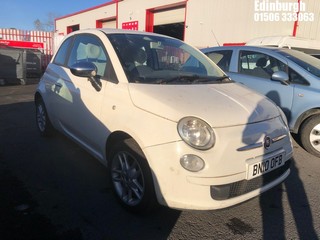 Location: Edinburgh - 2010 FIAT 500 POP 3 Door Hatchback REG: BN10OFB, Keys: No, MOT Expiry date: 25/04/2026, 1242 Petrol, 5 Speed Manual Petrol, Former Keepers: 10