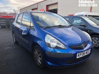 Location: Edinburgh - 2006 HONDA JAZZ SE 5 Door Hatchback REG: KF06NZZ, Keys: No, MOT Expiry date: 12/03/2025, 1339 Petrol, 5 Speed Manual Petrol, Former Keepers: 4