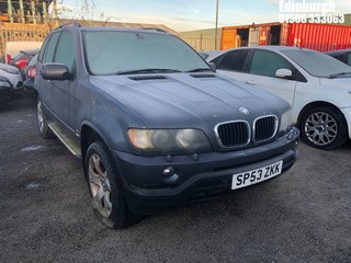Location: Edinburgh - 2003 BMW X5 SPORT AUTO Estate REG: SP53ZKK, Keys: No, MOT Expiry date: 22/02/2023, 2979 Petrol, 5 Speed Auto Petrol, Former Keepers: 4
