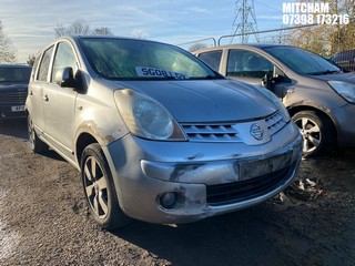 Location: Mitcham - 2008 NISSAN NOTE TEKNA AUTO MPV REG: SG08LGV, Keys: No, MOT Expiry date: 19/03/2025, 1598 Petrol, 4 Speed Auto Petrol, Former Keepers: 8
