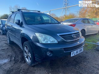 Location: Mitcham - 2006 LEXUS RX400 H SE CVT Estate REG: FL56ORG, Keys: No, MOT Expiry date: 22/08/2025, 3311 Hybrid Electric, Variable 1 Speed Auto Petrol/E, Former Keepers: 3
