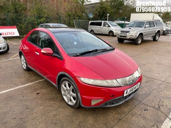 Location: Brentwood - 2008 HONDA CIVIC EX I-VTEC S-A 5 Door Hatchback REG: RJ58WTX, Keys: No, MOT Expiry date: 02.05.2025, 1799 Petrol, 6 Speed Semi Auto Petrol, Former Keepers: 6
