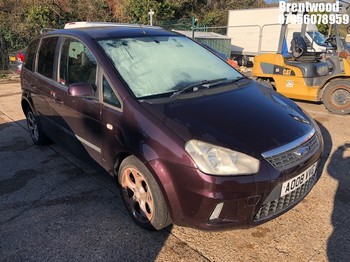 Location: Brentwood - 2008 FORD C-MAX ZETEC AUTO MPV REG: AO08VVG, Keys: No, MOT Expiry date: 28.08.2025, 1999 Petrol, 4 Speed Auto Petrol, Former Keepers: 4