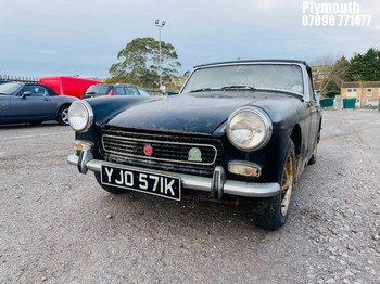 Location: Plymouth - 1972 MG MIDGET Sports REG: YJO571K, 1293cc Petrol, Manuel, Former Keepers: 7, Keys: Yes, MOT Expiry date: