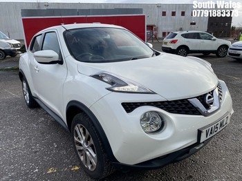 Location: South Wales - 2015 NISSAN JUKE ACENTA PREMIUM DIG-T 5 Door Hatchback REG: VA15MLZ, 1197cc Petrol, 6 Speed Manual Petrol, Former Keepers: 3, Keys: Yes, MOT Expiry date: 20/01/2026