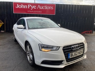 Location: Stapleford - 2013 AUDI A5 TDI 5 Door Hatchback REG: BL62NDX, Keys: Yes, MOT Expiry date: 27/10/2025, 1968 Diesel, 6 Speed Manual Diesel, Former Keepers: 7