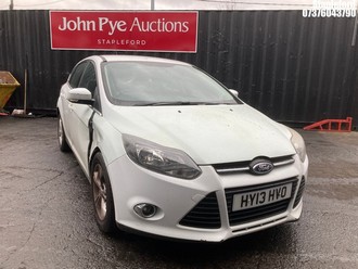 Location: Stapleford - 2013 FORD FOCUS ZETEC TURBO 5 Door Hatchback REG: HY13HVO, Keys: Yes, MOT Expiry date: 19/12/2025, 998 Petrol, 5 Speed Manual Petrol, Former Keepers: 7