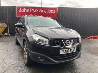 Location: Stapleford - 2010 NISSAN QASHQAI N-TEC DCI 5 Door Hatchback REG: YA10BCE, Keys: Yes, MOT Expiry date: 03/07/2025, 1461 Diesel, 6 Speed Manual Diesel, Former Keepers: 4