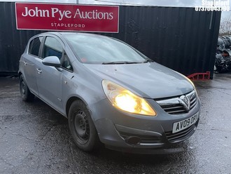 Location: Stapleford - 2009 VAUXHALL CORSA CLUB A/C 5 Door Hatchback REG: AV09OPX, Keys: Yes, MOT Expiry date: 14/03/2026, 1364 Petrol, 5 Speed Manual Petrol, Former Keepers: 6