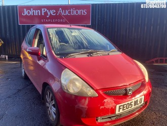 Location: Stapleford - 2005 HONDA JAZZ SE 5 Door Hatchback REG: FE05WLU, Keys: Yes, MOT Expiry date: 15/06/2026, 1339 Petrol, 5 Speed Manual Petrol, Former Keepers: 3