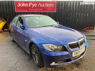 Location: Stapleford - 2008 BMW 320D SE 4 Door Saloon REG: SW08GVY, Keys: No, MOT Expiry date: 21/09/2026, 1995 Diesel, 6 Speed Manual Diesel, Former Keepers: 8
