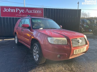 Location: Stapleford - 2008 SUBARU FORESTER XEN AUTO Estate REG: BJ08TKF, Keys: No, MOT Expiry date: 16/03/2026, 1994 Petrol, 4 Speed Auto Petrol, Former Keepers: 5