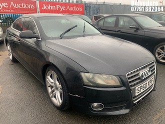 Location: BELVEDERE - 2010 AUDI A5 SE TDI 5 Door Hatchback REG: SP60XPF, 1968cc Diesel, 6 Speed Manual Diesel, Former Keepers: 8, Keys: No, MOT: Expiry date01.10.2026