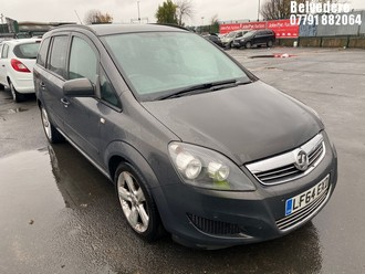 Location: Belvedere - 2014 VAUXHALL ZAFIRA EXCLUSIV MPV REG: LF64EXD, Keys: No, MOT Expiry date: 24/02/2026, 1796 Petrol, 5 Speed Manual Petrol, Former Keepers: 5
