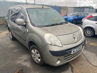Location: Belvedere - 2010 RENAULT KANGOO EXPRESSION 16V A MPV REG: ML60WHD, Keys: No, MOT Expiry date: 12/06/2025, 1598 Petrol, 4 Speed Auto Petrol, Former Keepers: 3