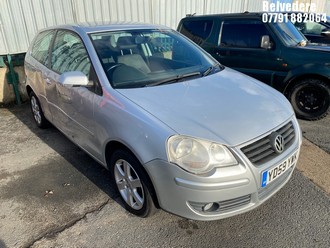 Location: Belvedere - 2009 VOLKSWAGEN POLO MATCH 60 3 Door Hatchback REG: YD59YWK, Keys: No, MOT Expiry date: 21/09/2025, 1198 Petrol, 5 Speed Manual Petrol, Former Keepers: 6