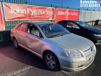 Location: Belvedere - 2004 TOYOTA AVENSIS T3-X D-4D 5 Door Hatchback REG: EJ54AZN, Keys: No, MOT Expiry date: 19/11/2025, 1995 Diesel, 5 Speed Manual Diesel, Former Keepers: 5