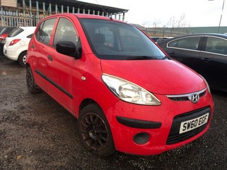 Location: Edinburgh - 2010 HYUNDAI I10 CLASSIC 5 Door Hatchback REG: SW60EGF, Keys: No, MOT Expiry date: 16/09/2025, 1248 Petrol, 5 Speed Manual Petrol, Former Keepers: 12