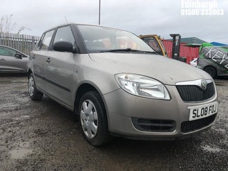 Location: Edinburgh - 2008 SKODA FABIA 1 HTP 60 5 Door Hatchback REG: SL08FOJ, Keys: No, MOT Expiry date: 15/12/2025, 1198 Petrol, 5 Speed Manual Petrol, Former Keepers: 6