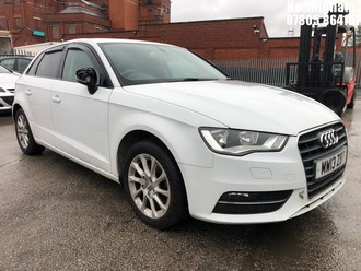 Location: Nottingham - 2013 AUDI A3 SE TDI S-A 5 Door Hatchback REG: MW13ZBT, Keys: No, MOT Expiry date: 18/08/2025, 1598 Diesel, 7 Speed S-Auto Diesel, Former Keepers: 3