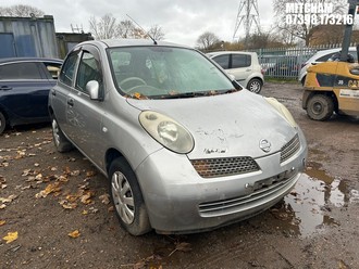 Location: Mitcham - 2004 NISSAN MICRA 5 Door Hatchback REG: LO54DGF, 1240cc Petrol, manual, Former Keepers: 8, Keys: No, MOT Expiry date: 05/08/2025