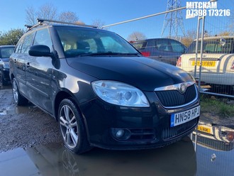 Location: Mitcham - 2008 SKODA FABIA 3 TDI 80 Estate REG: HN58HPJ, Keys: No, MOT Expiry date: 07/09/2026, 1422 Diesel, 5 Speed Manual Diesel, Former Keepers: 5