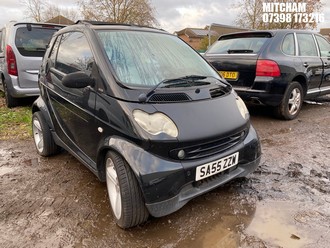 Location: Mitcham - 2005 SMART CITY PULSE 61 SEMI-AUTO Convertible REG: SA55ZZW, Keys: No, MOT Expiry date: 12/12/2025, 698 Petrol, 6 Speed Semi Auto Petrol, Former Keepers: 13
