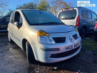 Location: Mitcham - 2005 RENAULT MODUS PRIVILEGE 16V AUTO 5 Door Hatchback REG: HK05WKD, Keys: No, MOT Expiry date: 30/11/2024, 1598 Petrol, 4 Speed Auto Petrol, Former Keepers: 4