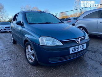 Location: Mitcham - 2001 VAUXHALL CORSA COMFORT 16V 5 Door Hatchback REG: KN51FZC, Keys: No, MOT Expiry date: 26/10/2025, 1199 Petrol, 5 Speed Manual Petrol, Former Keepers: 6