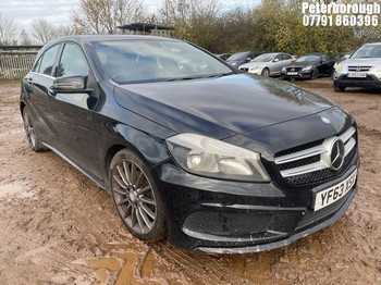 Location: Peterborough - 2013 MERCEDES-BENZ A180 BLUE-CY AMG SPORT CD 5 Door Hatchback REG: YF63XSX, Keys: Yes, MOT Expiry date: 09/09/2025, 1796 Diesel, 7 Speed Auto Diesel, Former Keepers: 7
