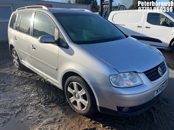 Location: Peterborough - 2005 VOLKSWAGEN TOURAN SPORT TDI MPV REG: KY05GHK, Keys: No, MOT Expiry date: 04/08/2026, 1968 Diesel, 6 Speed Manual Diesel, Former Keepers: 6