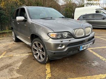 Location: Brentwood - 2005 BMW X5 SPORT D AUTO Estate REG: MP55CHZ, Keys: No, MOT Expiry date: 02/12/2025, 2993 Diesel, 6 Speed Auto Diesel, Former Keepers: 6