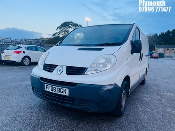 Location: Plymouth - 2008 RENAULT TRAFIC SL27+ DCI 115 Panel Van REG: PF08BGK, Keys: No, MOT Expiry date: 25/11/2025, 1995 Diesel, 6 Speed Manual Diesel, Former Keepers: 5