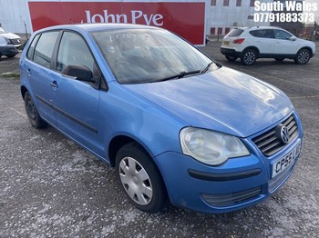 Location: South Wales - 2005 VOLKSWAGEN POLO E 55 5 Door Hatchback REG: CP55LAO, Keys: No, MOT Expiry date: 04/09/2025, 1198 Petrol, 5 Speed Manual Petrol, Former Keepers: 4