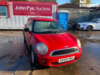 Location: Hull - 2009 MINI FIRST 3 Door Hatchback REG: SV59VMA, Keys: No, MOT Expiry date: 04/09/2024, 1397 Petrol, 6 Speed Manual Petrol, Former Keepers: 9