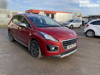 Location: Leeds - 2014 PEUGEOT 3008 ACTIVE HDI 5 DOOR HATCHABACK REG: BF14ZFV, 1560cc DIESEL, 6 SPEED MANUAL DIESEL, Former Keepers: 2, Keys: Yes, MOT Expiry date: 29-08-2026