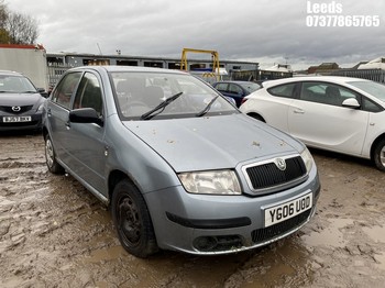Location: Leeds - 2006 SKODA FABIA CLASSIC HTP 5 Door Hatchback REG: YG06UOD, Keys: No, MOT Expiry date: 06-11-2025, 1198 Petrol, 5 Speed Manual Petrol, Former Keepers: 6