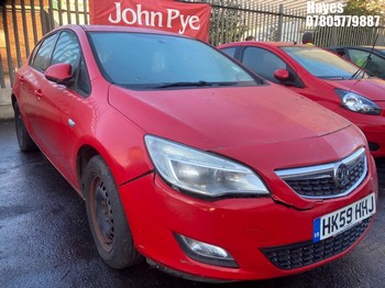 Location: Hayes - 2010 VAUXHALL ASTRA EXCLUSIV 98 5 Door Hatchback REG: HK59HHJ, Keys: No, MOT Expiry date: 23/10/2023, 1398 Petrol, 5 Speed Manual Petrol, Former Keepers: 5