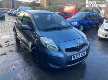 Location: Hayes - 2009 TOYOTA YARIS TR VVT-I 5 Door Hatchback REG: NJ09XJY, Keys: No, MOT Expiry date: 20/01/2026, 1329 Petrol, 6 Speed Manual Petrol, Former Keepers: 8