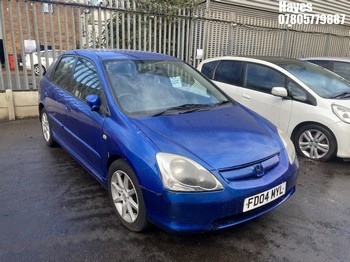 Location: Hayes - 2004 HONDA CIVIC SE AUTO 5 Door Hatchback REG: FD04MYL, Keys: No, MOT Expiry date: 30/03/2026, 1590 Petrol, 4 Speed Auto Petrol, Former Keepers: 7