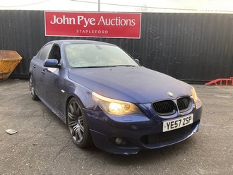 Location: Stapleford - 2007 BMW 525D M SPORT A 4 Door Saloon REG: YE57ZSP, Keys: Yes, MOT Expiry date: 25/01/2026, 2993 Diesel, 6 Speed Auto Diesel, Former Keepers: 5