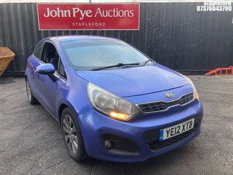 Location: Stapleford - 2012 KIA RIO 2 3 Door Hatchback REG: YE12XTB, Keys: Yes, MOT Expiry date: 03/10/2026, 1248 Petrol, 5 Speed Manual Petrol, Former Keepers: 10