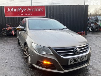 Location: Stapleford - 2010 VOLKSWAGEN PASSAT GT CC TDI 140 DSG Coupe REG: PO60OFT, Keys: No, MOT Expiry date: 27/06/2026, 1968 Diesel, 6 Speed Semi Auto Diesel, Former Keepers: 6