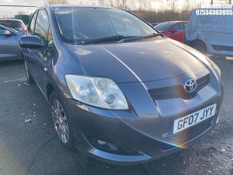 Location: Manchester - 2007 TOYOTA AURIS TR VVT-I 5 Door Hatchback REG: GF07JYY, 1598 Petrol, 5 Speed Manual Petrol, Former Keepers: 7, Keys: No, MOT Expiry date: 30/05/2026