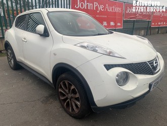 Location: BELVEDERE - 2014 NISSAN JUKE TEKNA 5 Door Hatchback REG: EO14VUU, 1598cc Petrol, 5 Speed Manual Petrol, Former Keepers: 2, Keys: No, MOT: Expiry date07.06.2026
